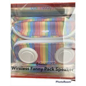 New in Box Pride Colorways Wireless Rainbow Fanny Pack Speakers